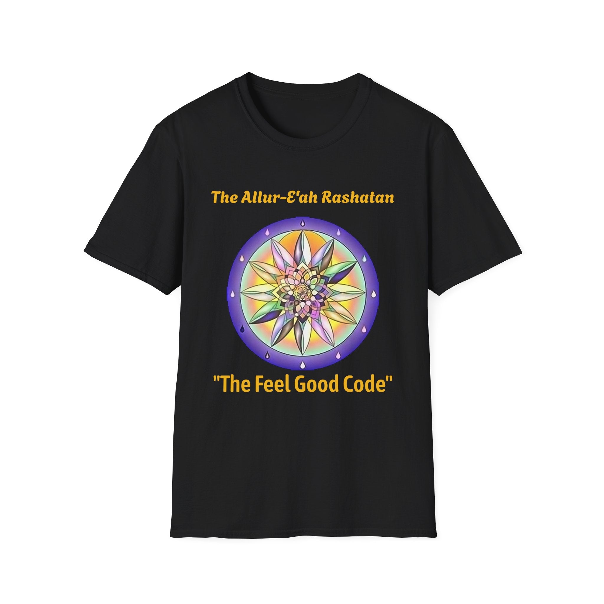 Unisex T-Shirt with The Allur-E'ah Rashatan Spiritual Water Code for Personal Growth & Astrological Connection, Energy Shift