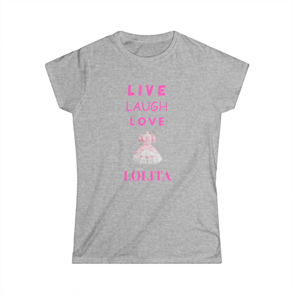 Live Laugh Love Lolita Women's Softstyle Tee | Cute Casual Shirt, Trendy Gift, Everyday Wear, Anime Lover Apparel