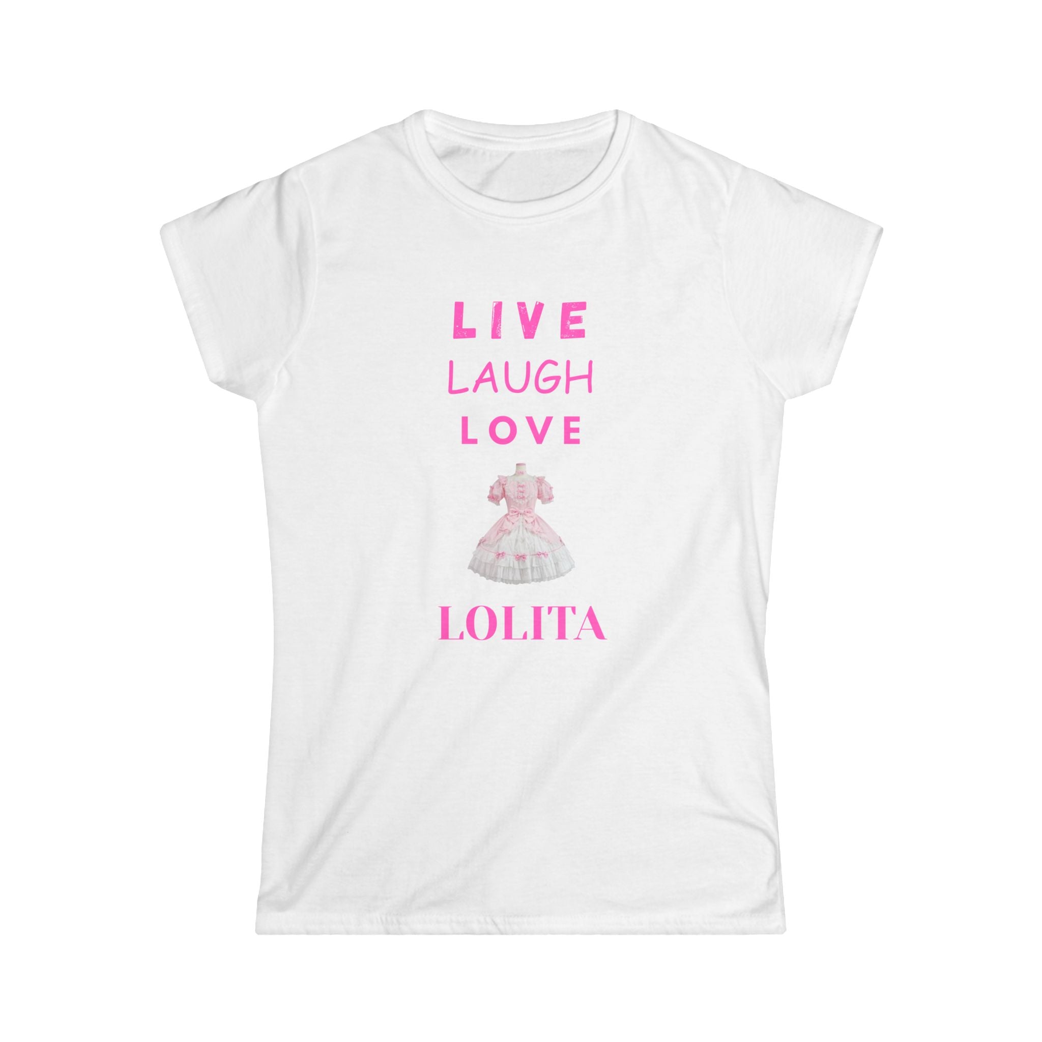 Live Laugh Love Lolita Women's Softstyle Tee | Cute Casual Shirt, Trendy Gift, Everyday Wear, Anime Lover Apparel