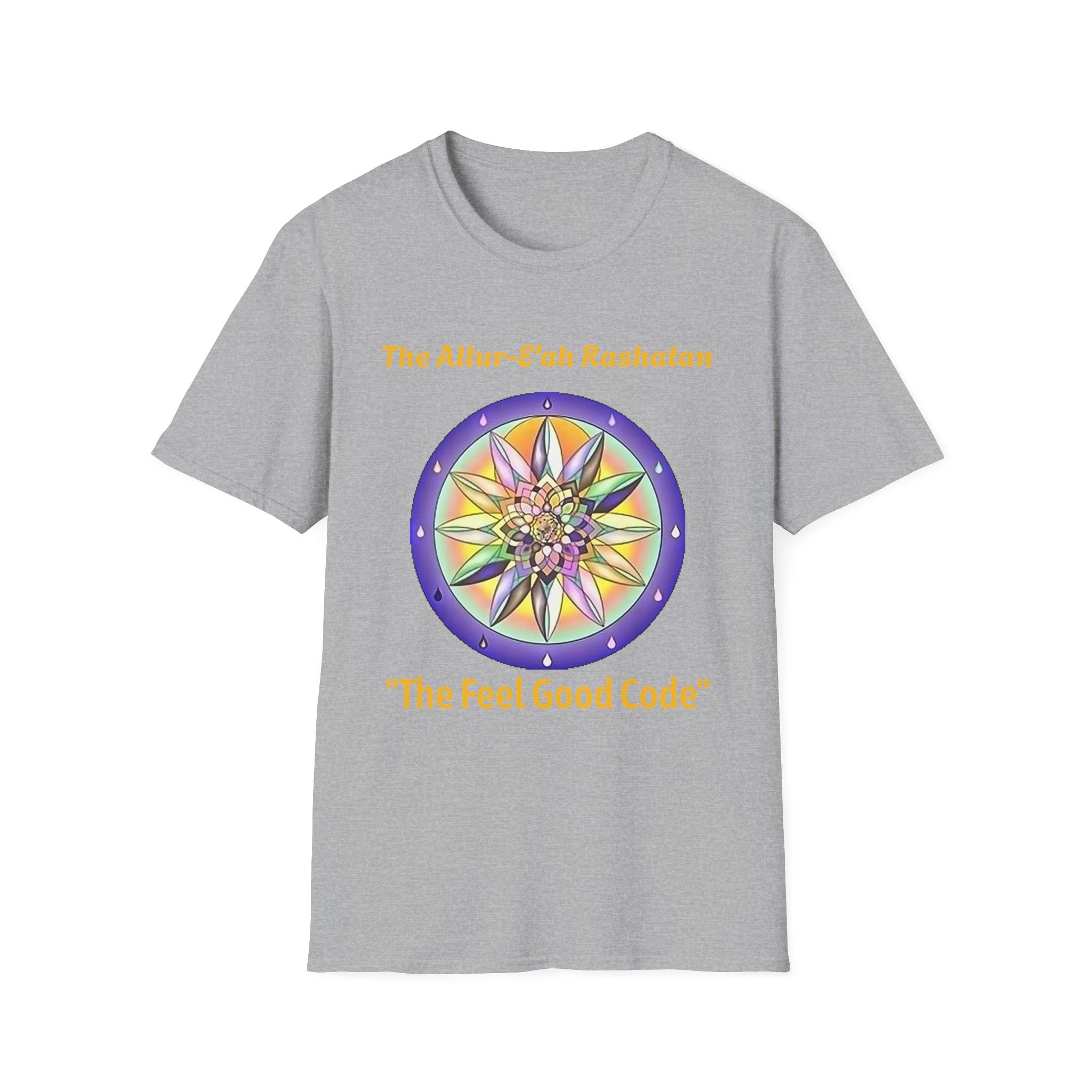 Unisex T-Shirt with The Allur-E'ah Rashatan Spiritual Water Code for Personal Growth & Astrological Connection, Energy Shift