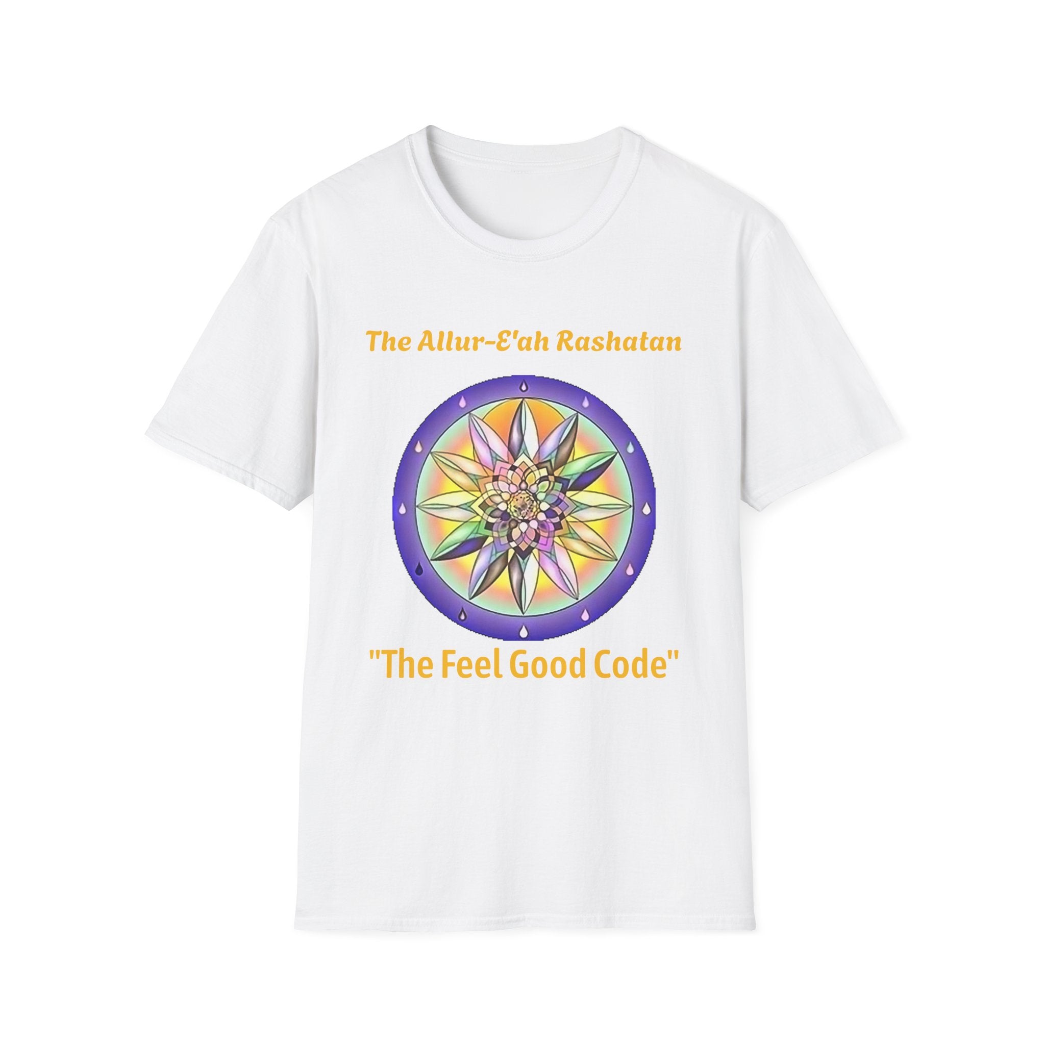 Unisex T-Shirt with The Allur-E'ah Rashatan Spiritual Water Code for Personal Growth & Astrological Connection, Energy Shift