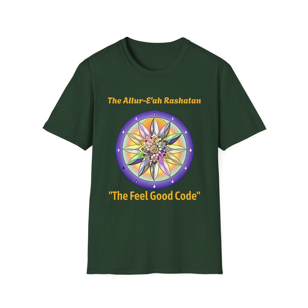 Unisex T-Shirt with The Allur-E'ah Rashatan Spiritual Water Code for Personal Growth & Astrological Connection, Energy Shift
