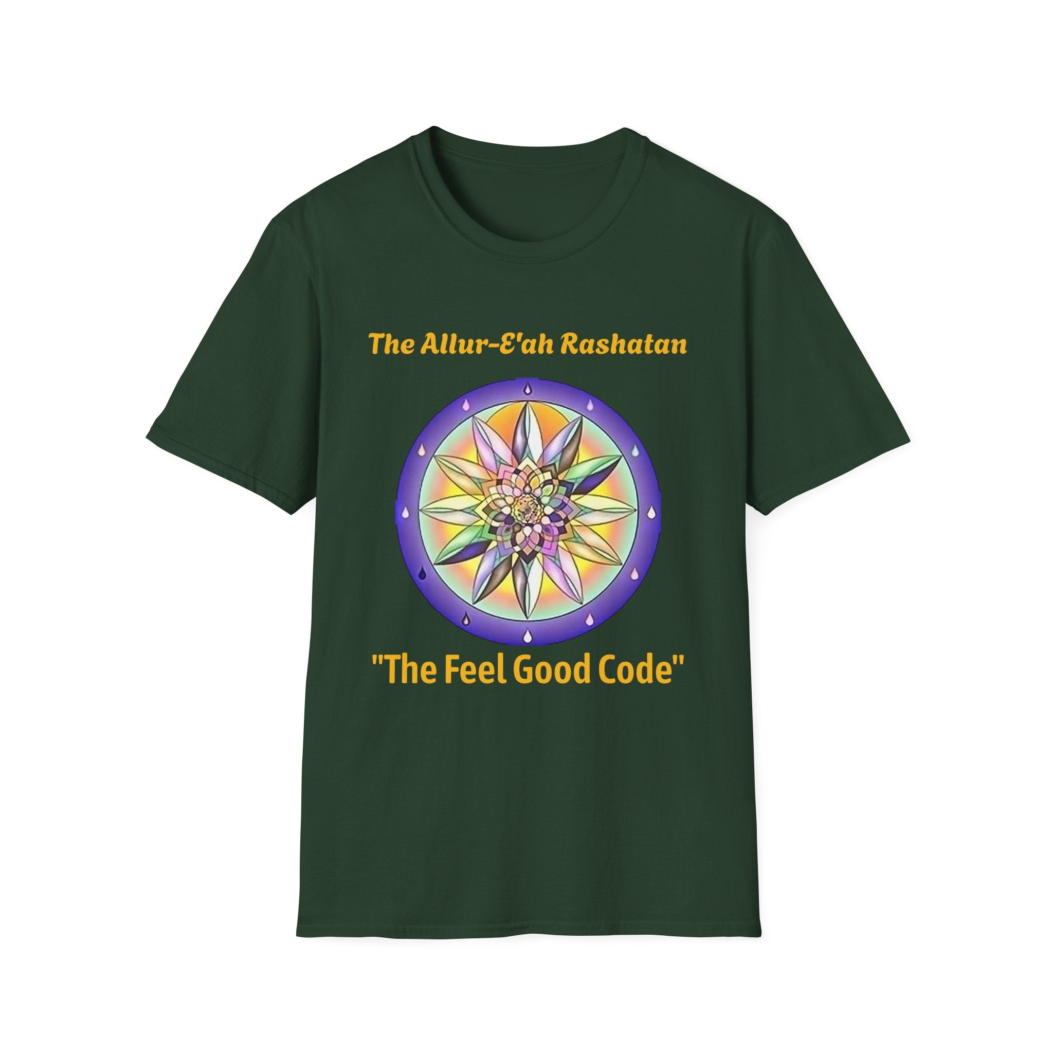 Unisex T-Shirt with The Allur-E'ah Rashatan Spiritual Water Code for Personal Growth & Astrological Connection, Energy Shift