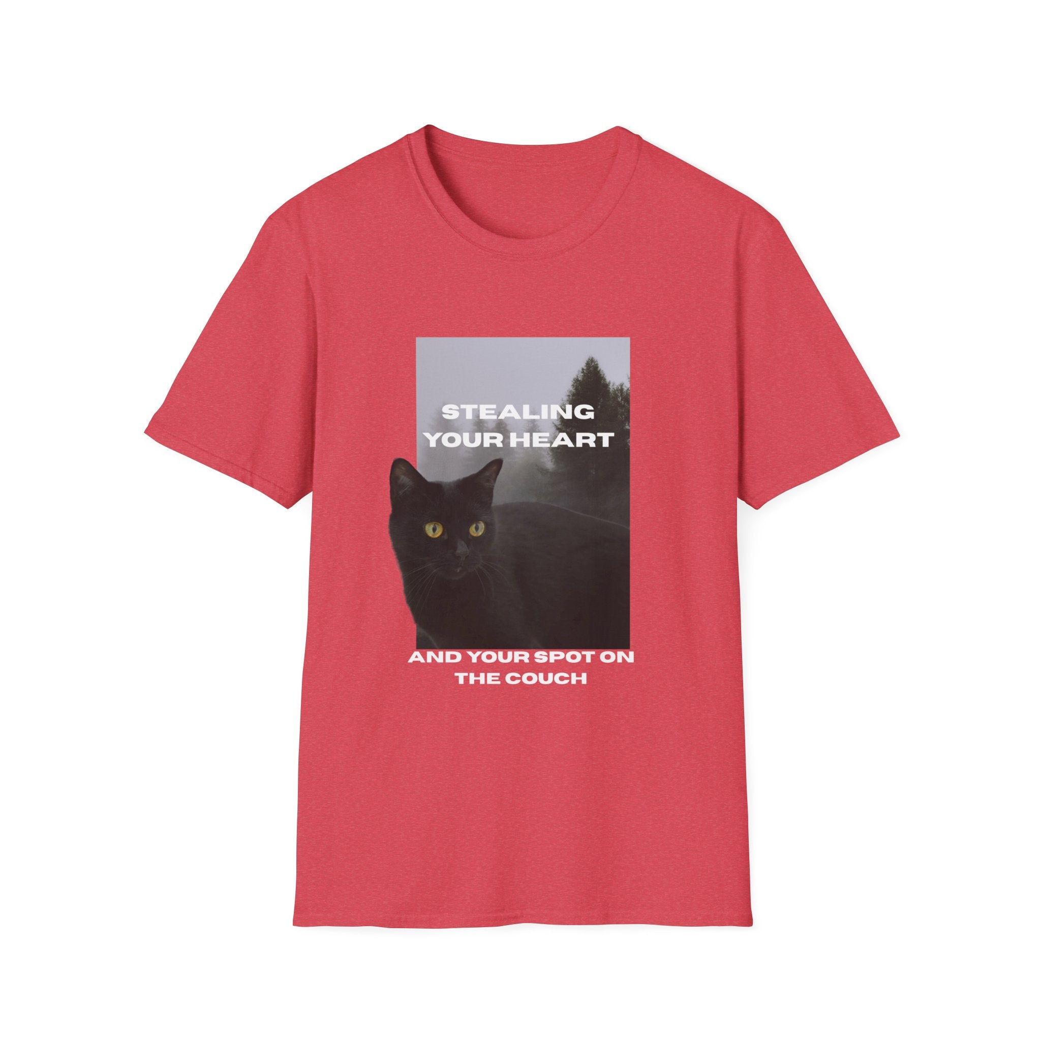 Stealing Your Heart Cat T-Shirt, Funny Cat Lover Gift, Pet Owner Tee, Cozy Everyday Wear, Birthday Present for Cat Lovers