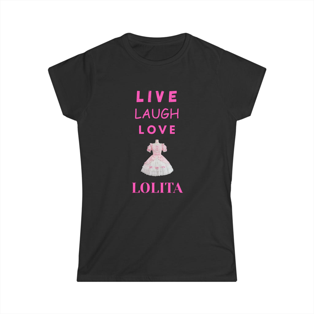 Live Laugh Love Lolita Women's Softstyle Tee | Cute Casual Shirt, Trendy Gift, Everyday Wear, Anime Lover Apparel