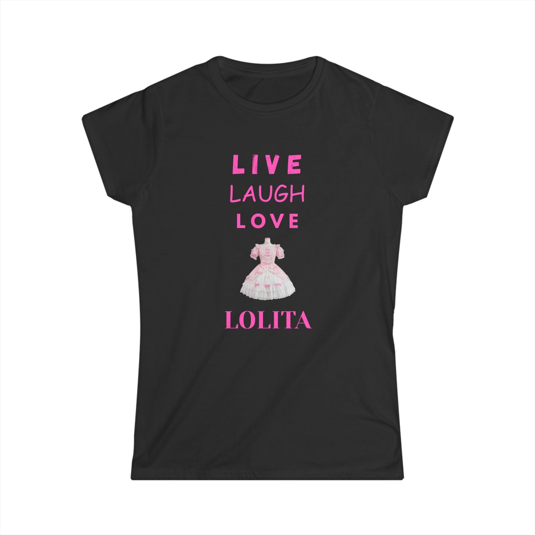 Live Laugh Love Lolita Women's Softstyle Tee | Cute Casual Shirt, Trendy Gift, Everyday Wear, Anime Lover Apparel
