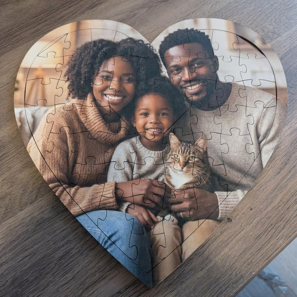 Personalized Heart shape Custom Puzzle