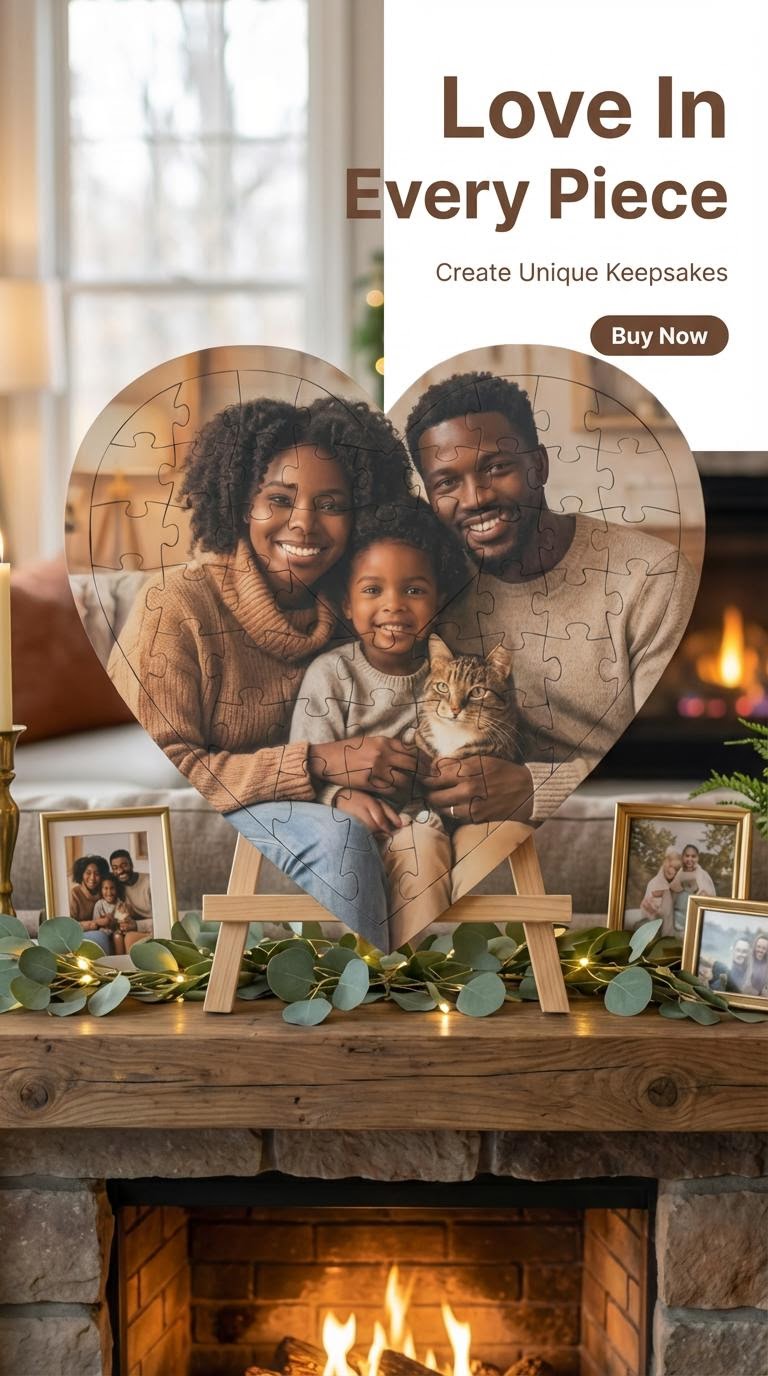 Personalized Heart shape Custom Puzzle